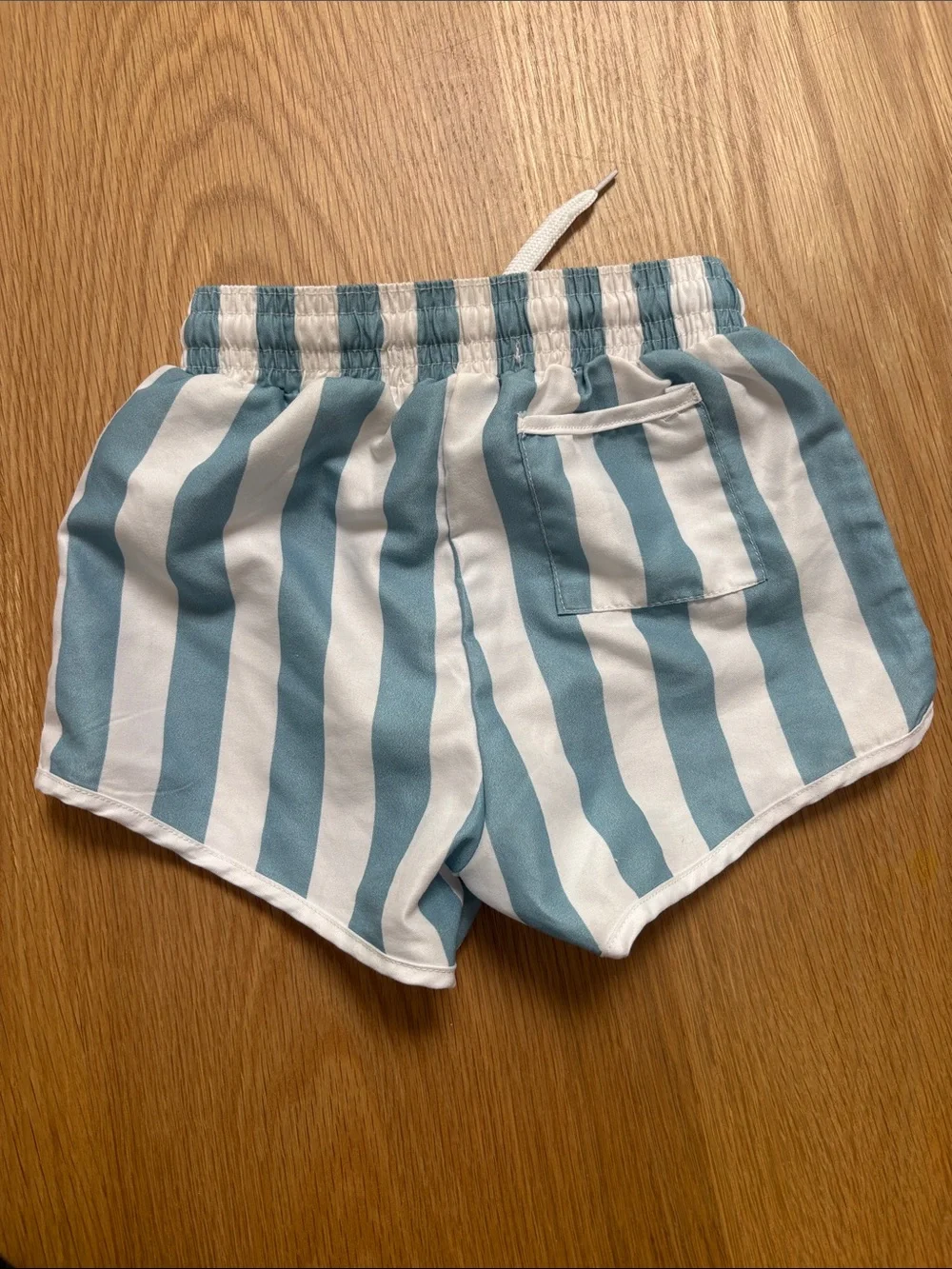 Boys swim trunks blue stripe